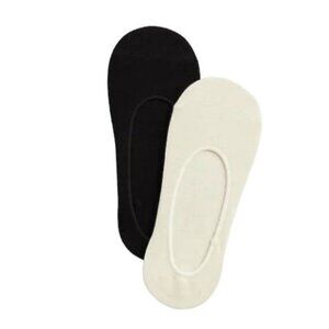 NWT Clarks Women's No-Show Socks 2-Pair Set Color Black/Tan Shoe Size 4-10